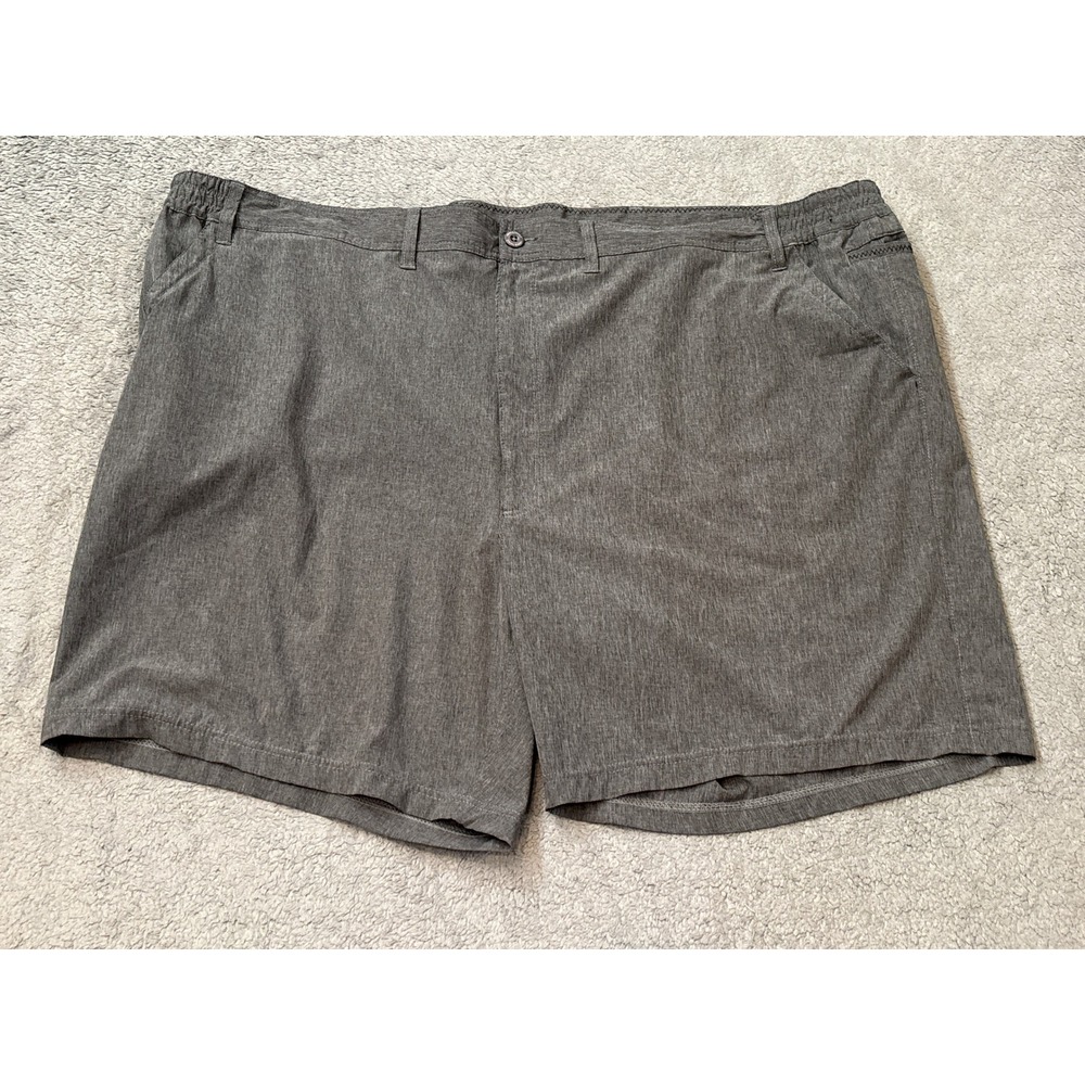Hook & Tackle Mens Fishing Shorts Size 54 Gray Heather Stretch Performance